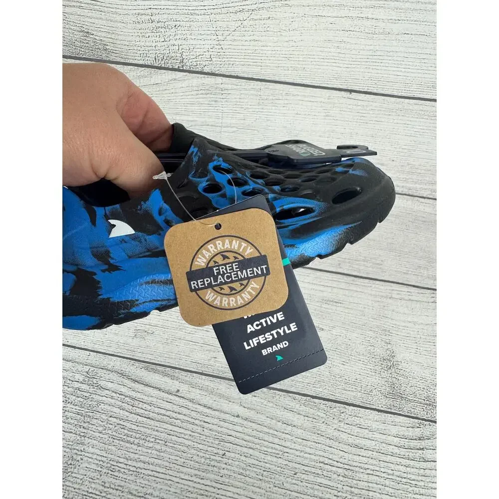 Rugged Shark Boy's Blue & Black Koifish Waterproof Slip On Shoes Size 10